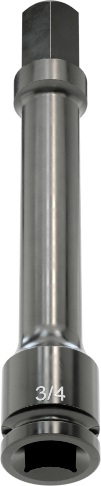 Uzun Uçlu Darbeli Altıgen Uçlu Soket, 1/2" Kare Tahrik, 3/4" Tahrik Boyutu, 6" Toplam Uzunluk