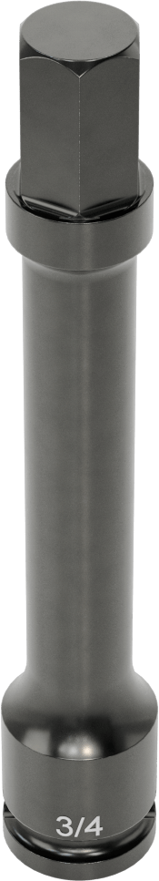 Uzun Uçlu Darbeli Altıgen Uçlu Soket, 1/2" Kare Tahrik, 3/4" Tahrik Boyutu, 6" Toplam Uzunluk