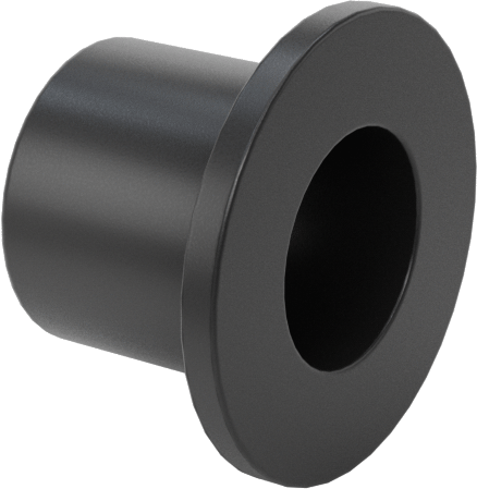 Kuru Çalışan PEEK Flanşlı Kovanlı Rulman, 3/16“ Mil Çapı ve 1/4” Muhafaza İç Çapı için, 1/4" Uzunluk