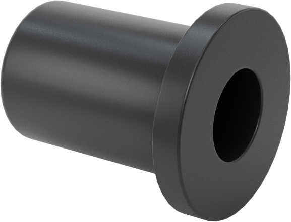 Kuru Çalışan PEEK Flanşlı Kovanlı Rulman, 3/16“ Mil Çapı ve 5/16” Muhafaza İç Çapı için, 1/2" Uzunluk