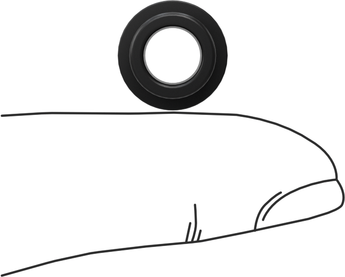 Kuru Çalışan PEEK Flanşlı Kovanlı Rulman, 1/4“ Mil Çapı ve 3/8” Muhafaza İç Çapı için, 3/8" Uzunluk