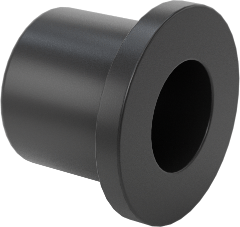 Kuru Çalışan PEEK Flanşlı Kovanlı Rulman, 1/4“ Mil Çapı ve 3/8” Muhafaza İç Çapı için, 3/8" Uzunluk