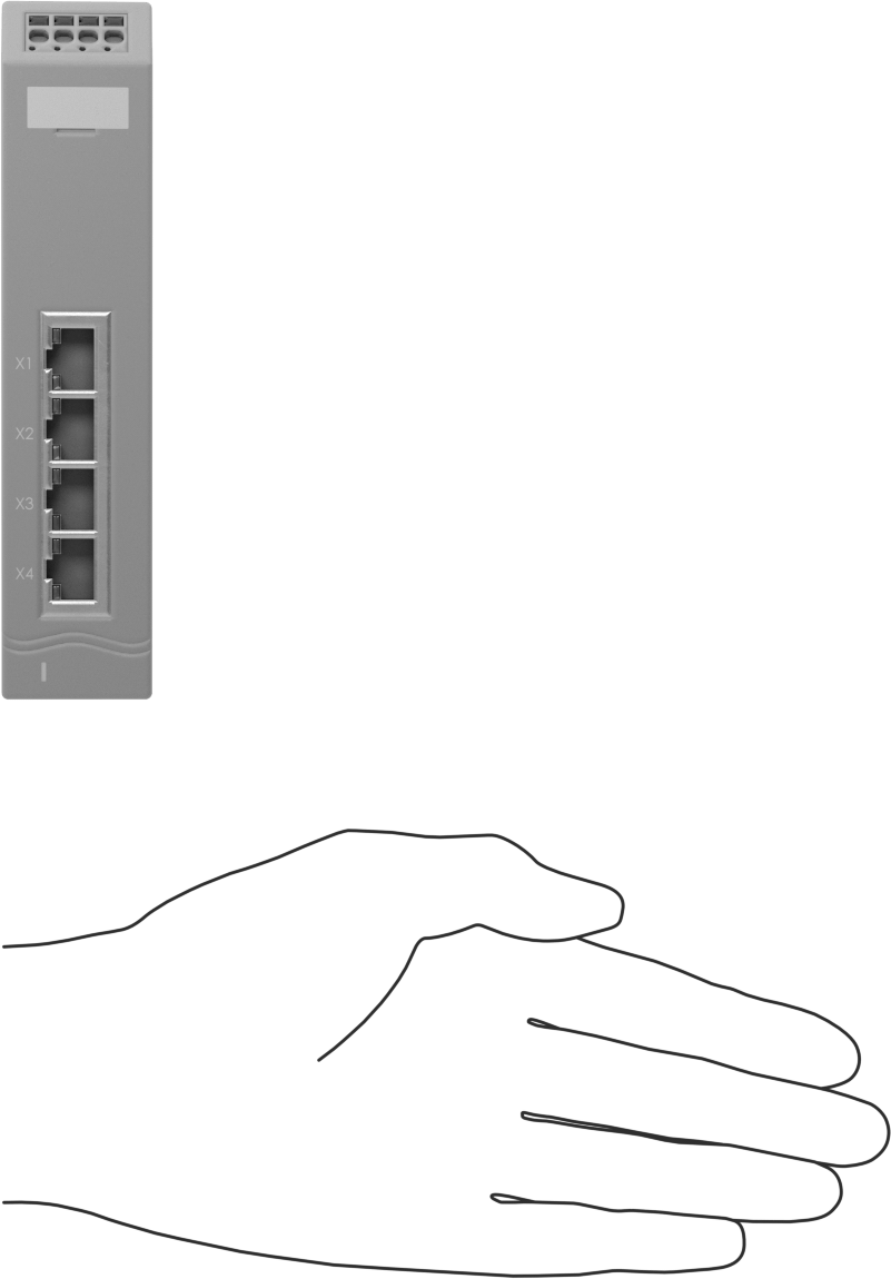 Cihaz Öncelikli Ethernet Anahtarı, Port Yansıtma ve 4 RJ45 Soketi ile, DIN Rayı Montajı