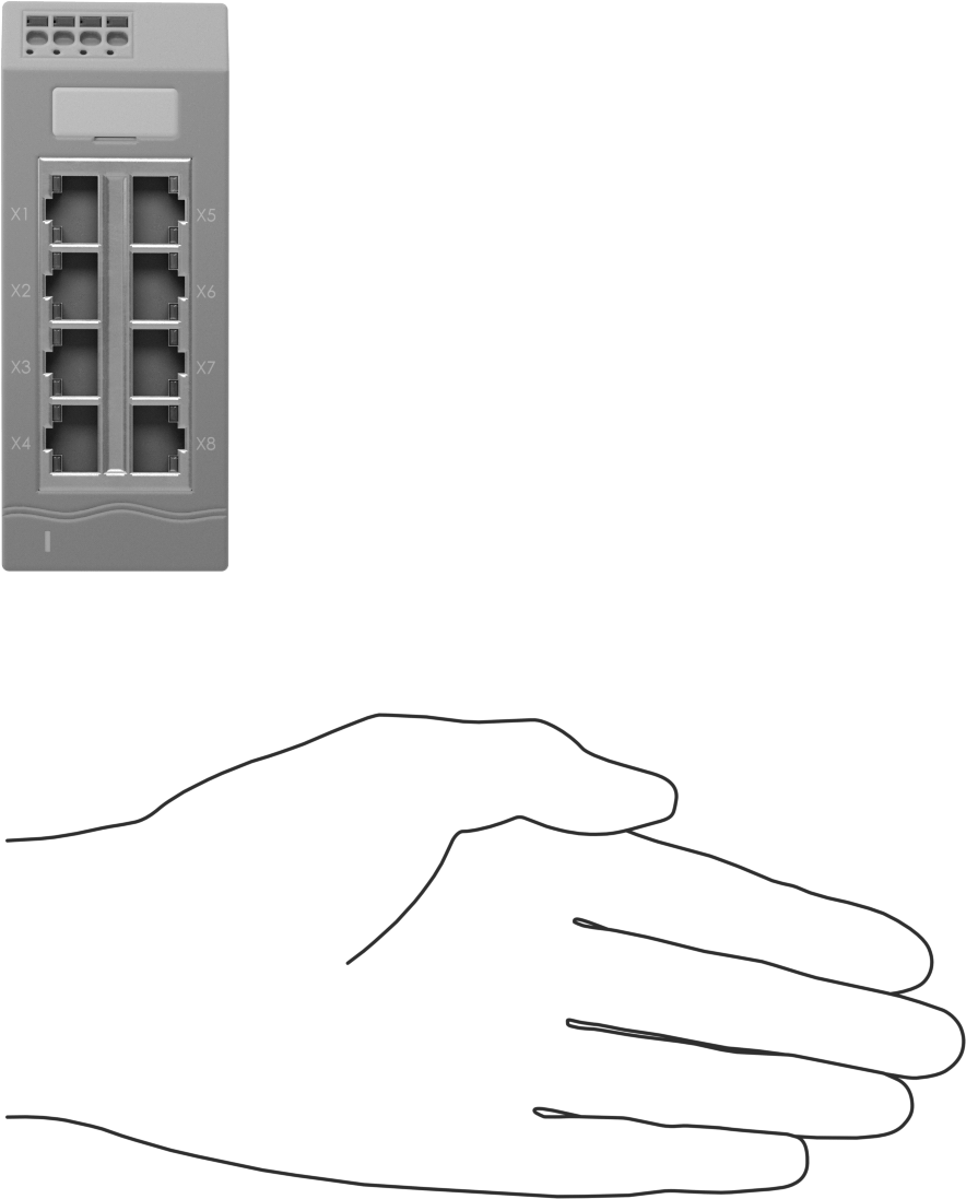 Cihaz Öncelikli Ethernet Anahtarı, Port Yansıtma ve 8 RJ45 Soketli, DIN Rayı Montajı
