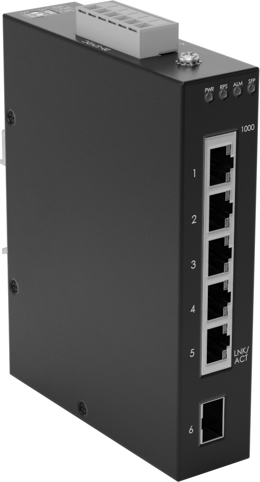 Cihaz Öncelikli Ethernet Anahtarı, 1 Sfp Soketi ve 5 RJ45 Soketi ile, DIN Rayı Montajı