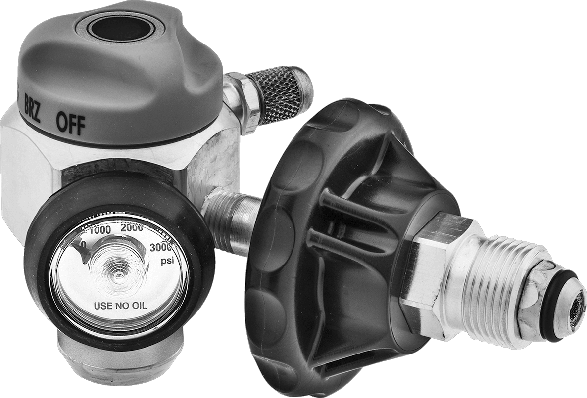 Tank Üzerine Monte Edilen Basınç Düzenleme Valfi, Nem Giderme, CGA 580 Ngo Giriş, 0-500PSI Outlet