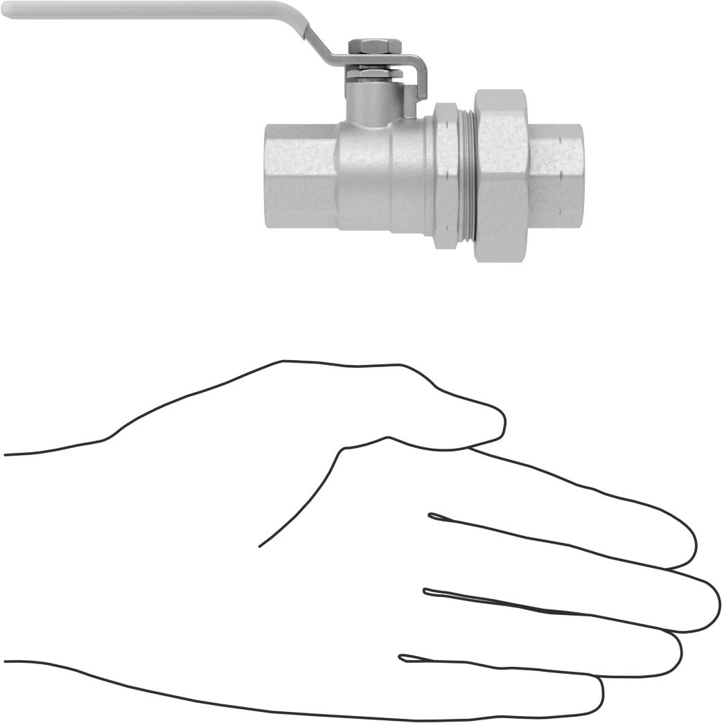 İçme Suyu için Açma/Kapama Vanası, Kolay Kurulum, 1/2 NPT Dişi x 1/2 NPT Dişi Rakor