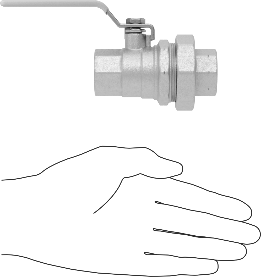 İçme Suyu için Açma/Kapama Vanası, Kolay Kurulum, 3/4 NPT Dişi x 3/4 NPT Dişi Rakor