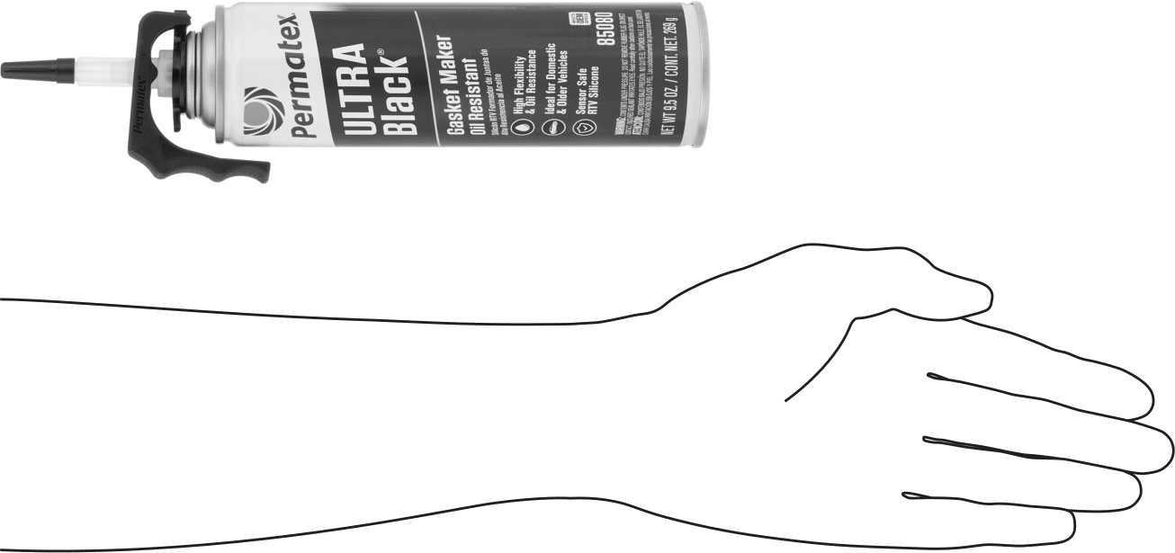 Esnek Conta Yapıcı, Permatex 85080, 9,5 oz. Nozullu Teneke Kutu