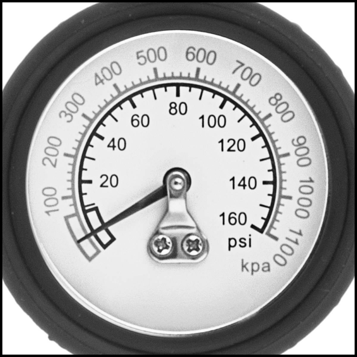 Kadranlı Lastik Basınç Ölçer, 1 Düz Başlık, 0-160 PSI