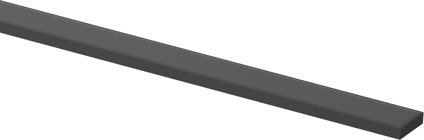 Denizcilik Sınıfı Neme Dayanıklı HDPE Çubuk, 1/4“ Kalınlık x 1” Genişlik x 4 Fit Uzunluk