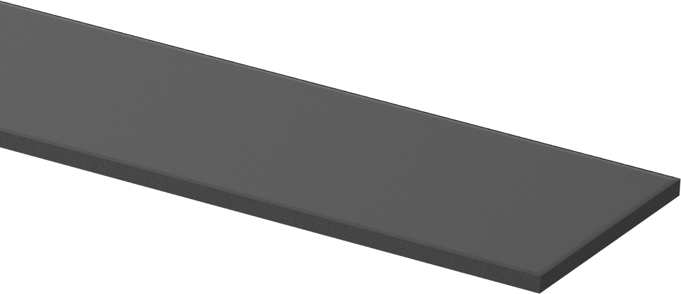 Denizcilik Sınıfı Neme Dayanıklı HDPE Çubuk, 1/4“ Kalınlık x 4” Genişlik x 4 Fit Uzunluk