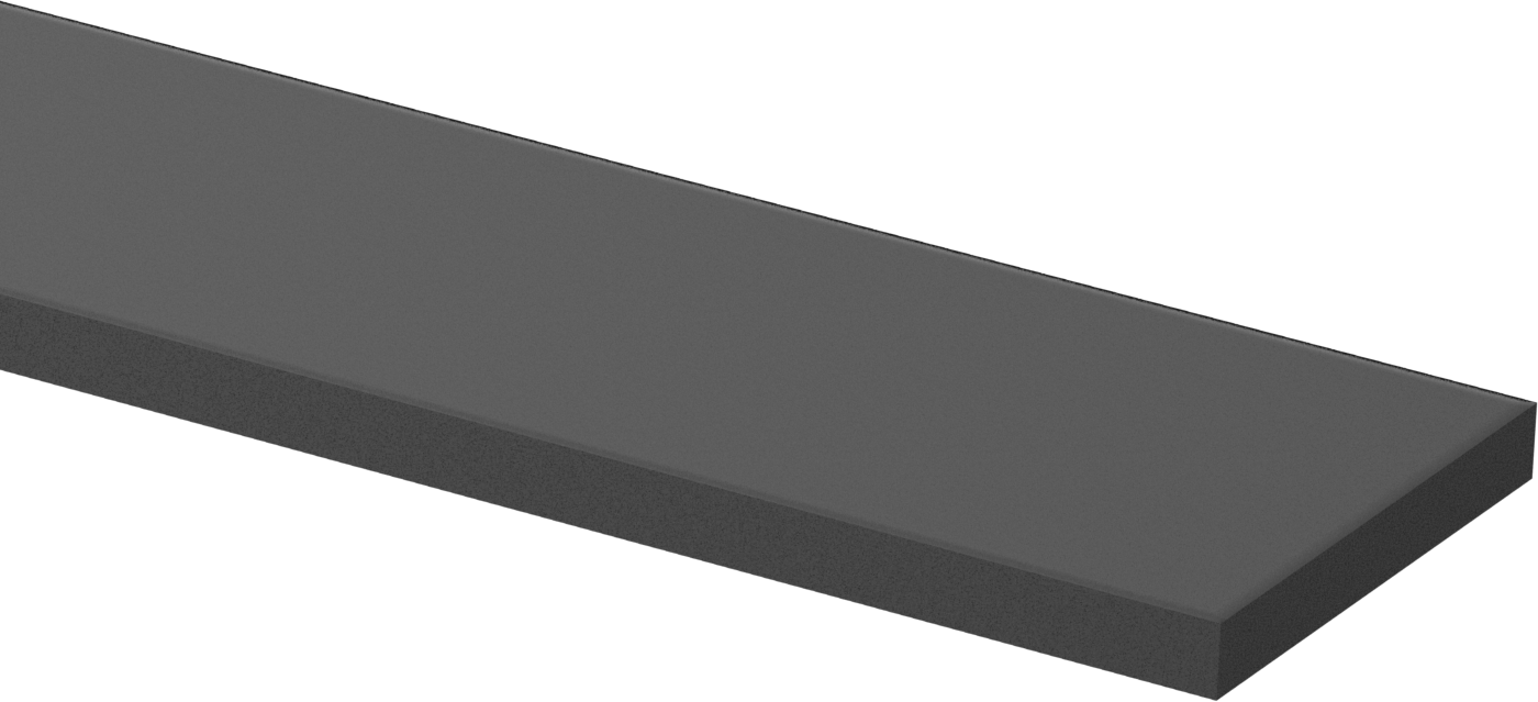 Denizcilik Sınıfı Neme Dayanıklı HDPE Çubuk, 1/2“ Kalınlık x 4” Genişlik x 4 Fit Uzunluk