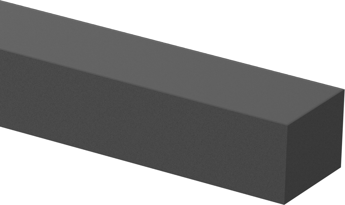 Denizcilik Sınıfı Neme Dayanıklı HDPE Çubuk, 3/4“ Kalınlık x 1” Genişlik x 1 Fit Uzunluk