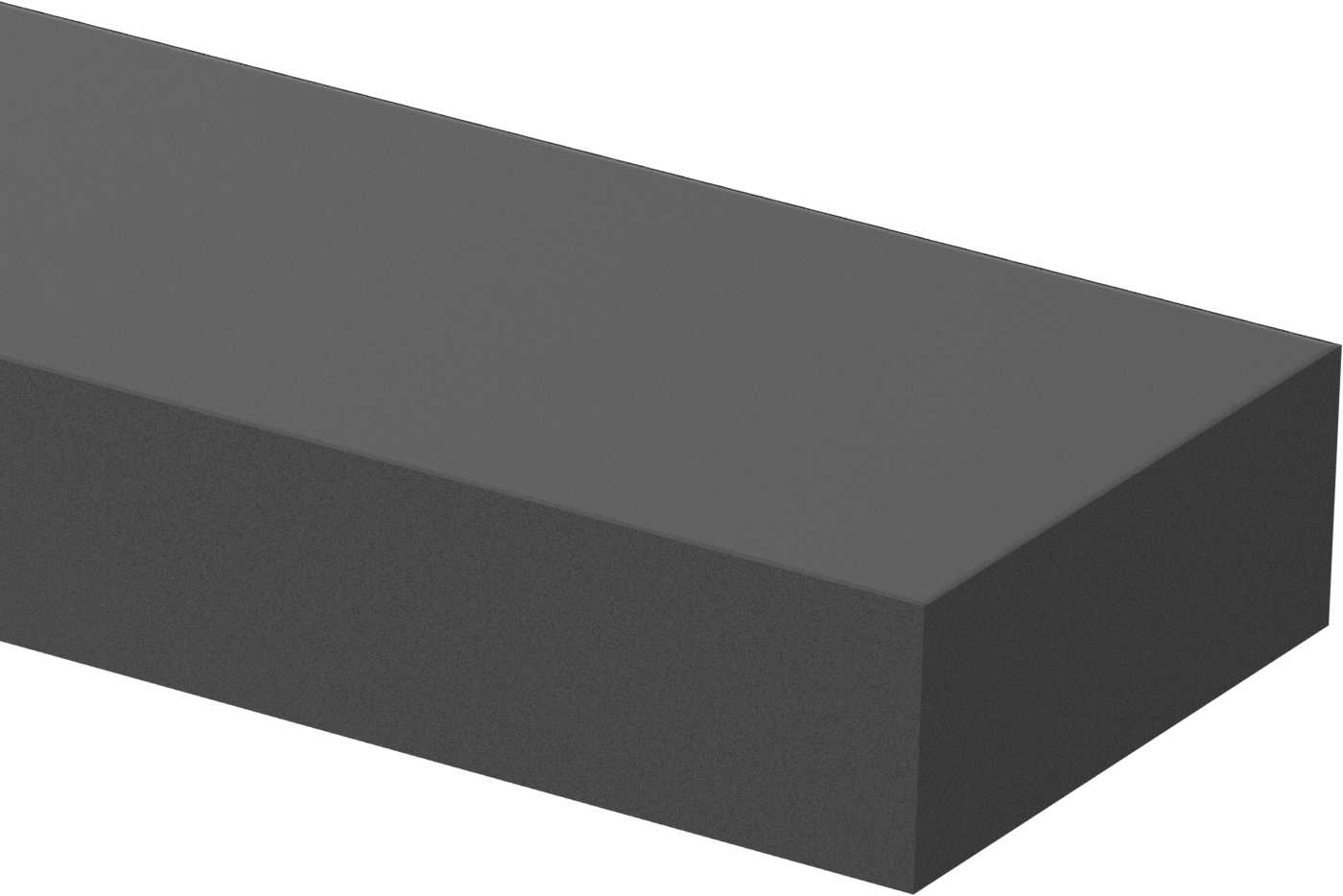 Denizcilik Sınıfı Neme Dayanıklı HDPE Çubuk, 3/4“ Kalınlık x 2” Genişlik x 1 Fit Uzunluk