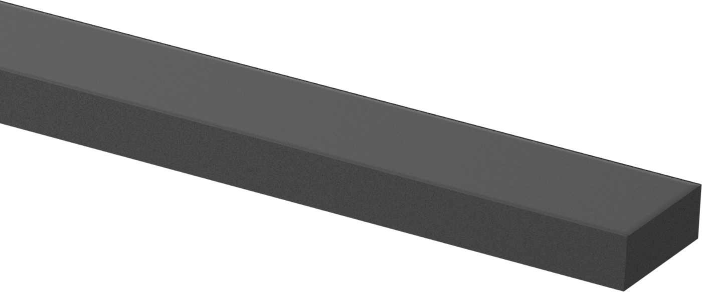 Denizcilik Sınıfı Neme Dayanıklı HDPE Çubuk, 3/4“ Kalınlık x 2” Genişlik x 4 Fit Uzunluk