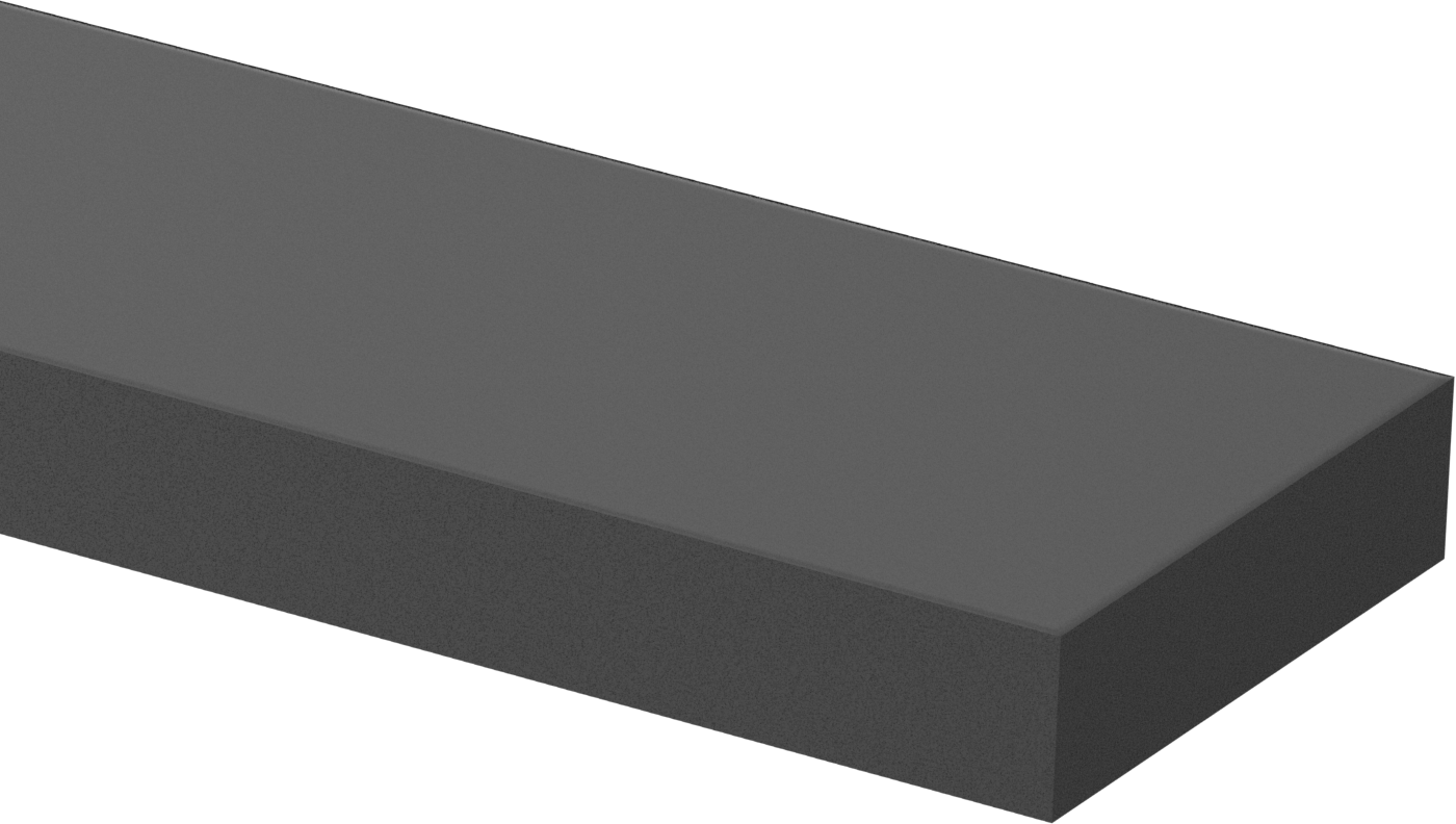 Denizcilik Sınıfı Neme Dayanıklı HDPE Çubuk, 3/4“ Kalınlık x 3” Genişlik x 2 Fit Uzunluk