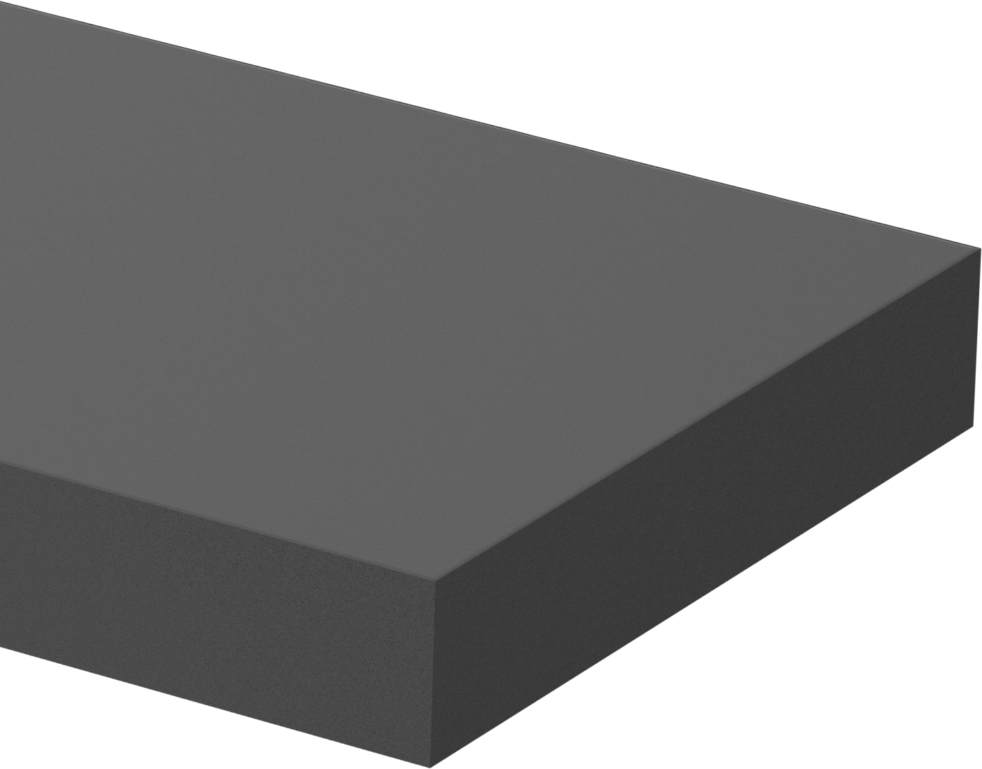 Denizcilik Sınıfı Neme Dayanıklı HDPE Çubuk, 3/4“ Kalınlığında x 4” Genişliğinde x 1 Fit Uzunluğunda