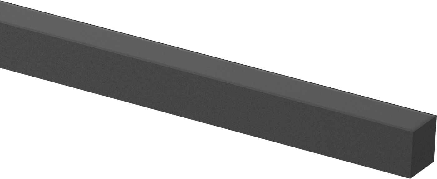 Denizcilik Sınıfı Neme Dayanıklı HDPE Çubuk, 1“ Kalın x 1” Geniş x 4 Fit Uzun