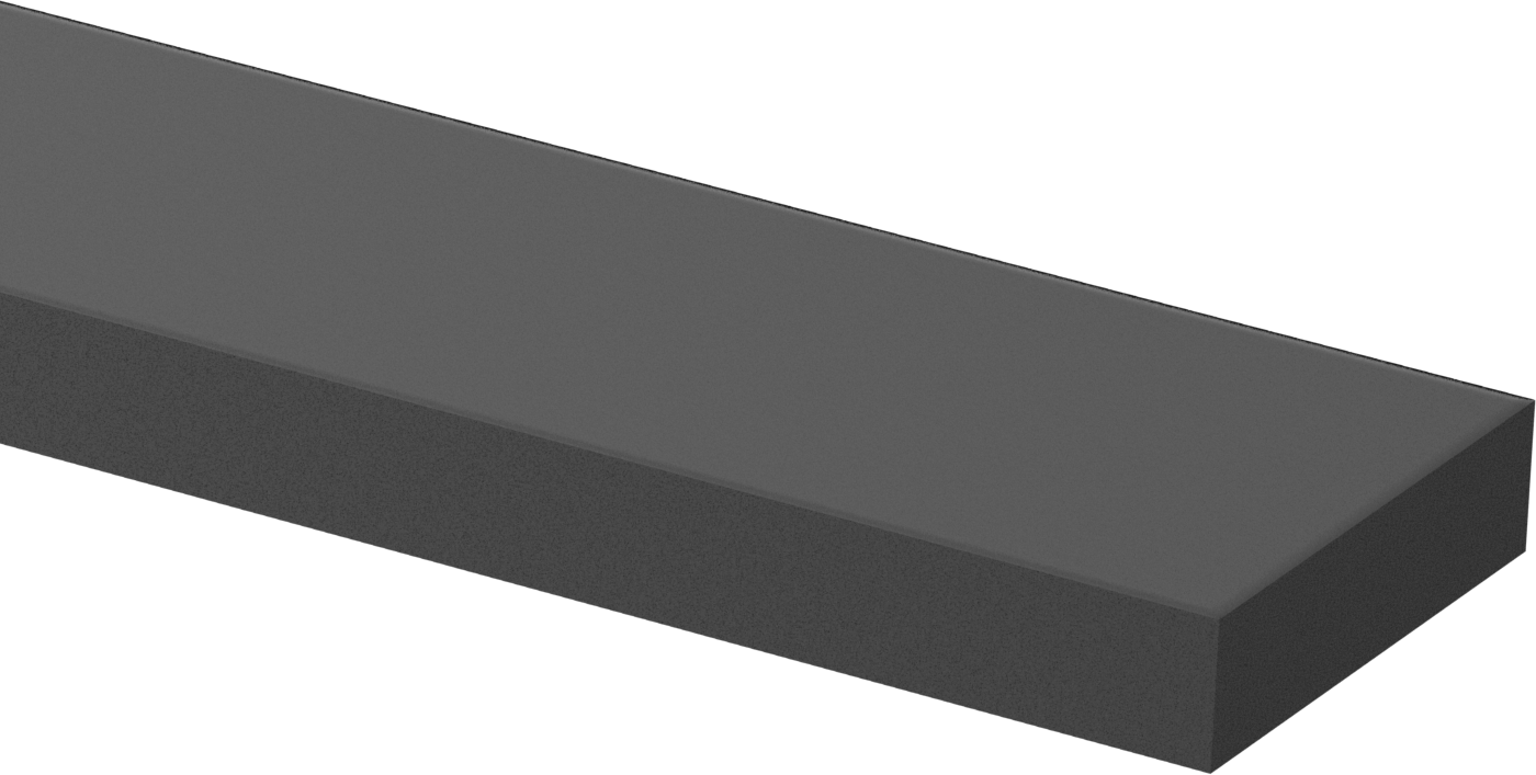 Denizcilik Sınıfı Neme Dayanıklı HDPE Çubuk, 1“ Kalınlık x 4” Genişlik x 4 Fit Uzunluk
