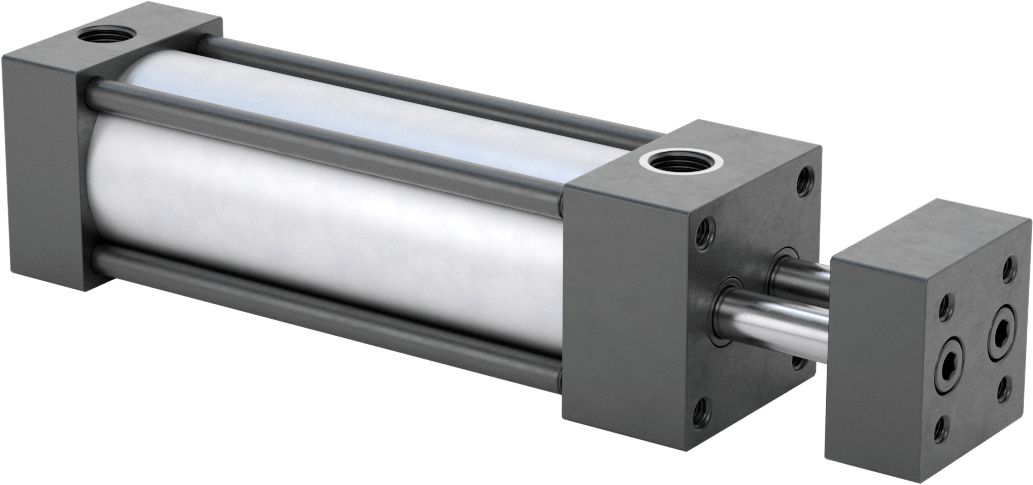 Dönmeyen NFPA Bağlantı Çubuğu Hava Silindiri, Çift Etkili, 1-1/8" Delik Boyutu, 1-1/2" Genişlik, 3" Strok Uzunluğu