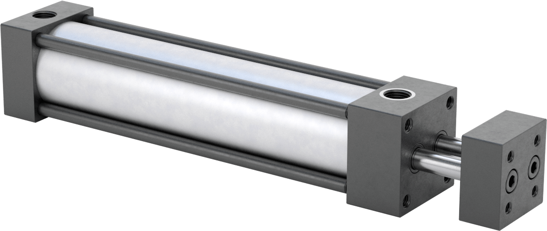 Dönmeyen NFPA Bağlantı Çubuğu Hava Silindiri, Çift Etkili, 1-1/8" Delik Boyutu, 1-1/2" Genişlik, 5" Strok