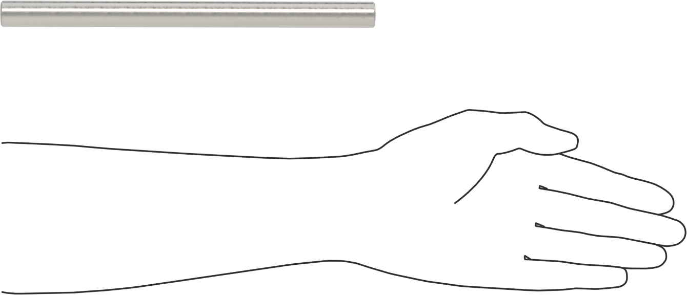 Dişli Doğrusal Hareket Mili, Her İki Uçta Dişli, 1050 Karbon Çelik, 5/8" Çap, 9 inç Uzunluk