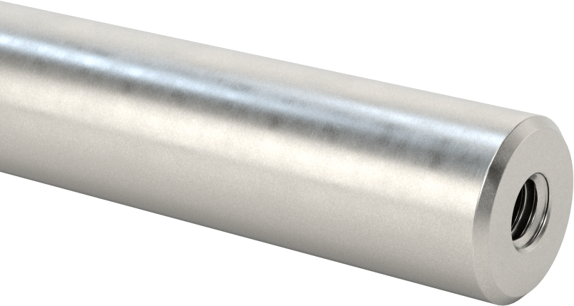 Dişli Doğrusal Hareket Mili, Dişli x Düz, 1050 Karbon Çelik, 3/4 inç Çap, 12" Uzunluk