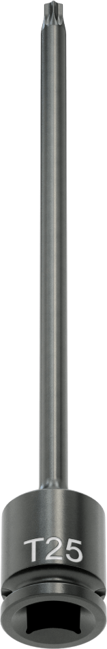 Uzun Uçlu Darbeli Torx Uç Soketi, 3/8" Kare Tahrik, T25 Tahrik Boyutu