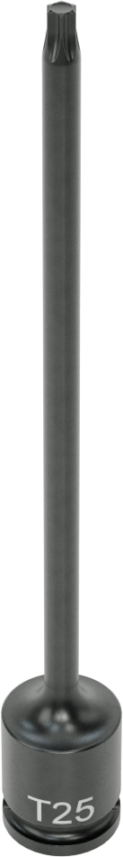 Uzun Uçlu Darbeli Torx Uç Soketi, 3/8" Kare Tahrik, T25 Tahrik Boyutu