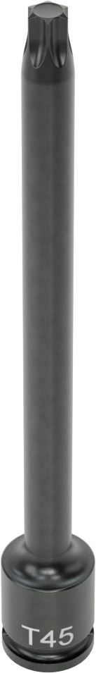 Uzun Uçlu Darbeli Torx Uç Soketi, 3/8" Kare Tahrik, T45 Tahrik Boyutu