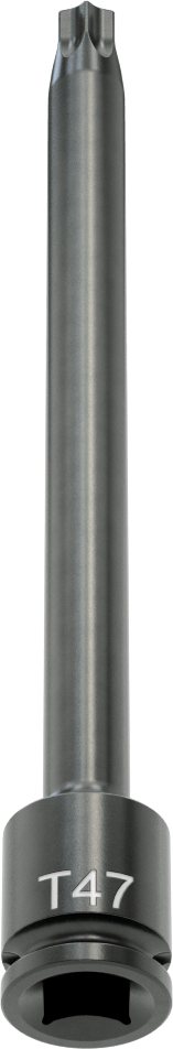 Uzun Uçlu Darbeli Torx Uç Soketi, 3/8" Kare Tahrik, T47 Tahrik Boyutu