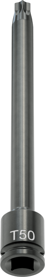 Uzun Uçlu Darbeli Torx Uç Soketi, 3/8" Kare Tahrik, T50 Tahrik Boyutu
