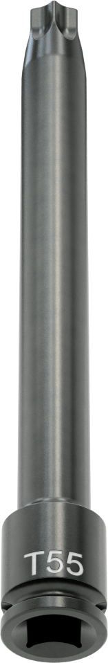 Uzun Uçlu Darbeli Torx Uç Soketi, 3/8" Kare Tahrik, T55 Tahrik Boyutu