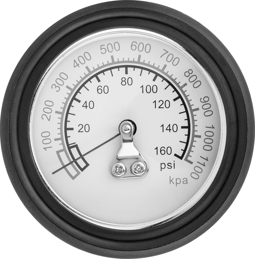 Kadranlı Lastik Basınç Ölçer, 1 Açılı Başlık, 0-160 PSI