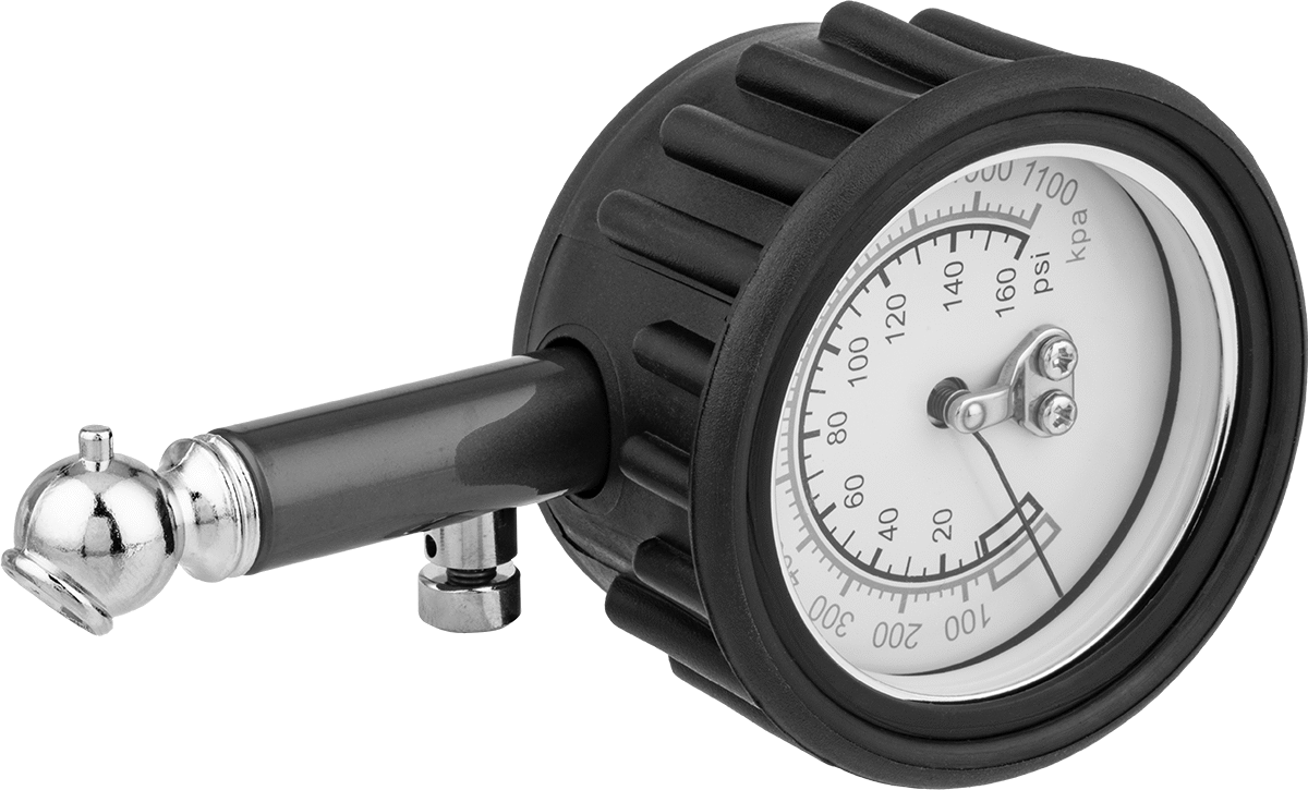 Kadranlı Lastik Basınç Ölçer, 1 Açılı Başlık, 0-160 PSI