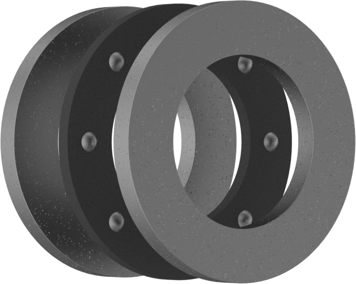 Eksenel Bilyalı Rulman, Çelik, 1" Mil Çapı için, 1-5/8" OD, 0,437" Kalınlık