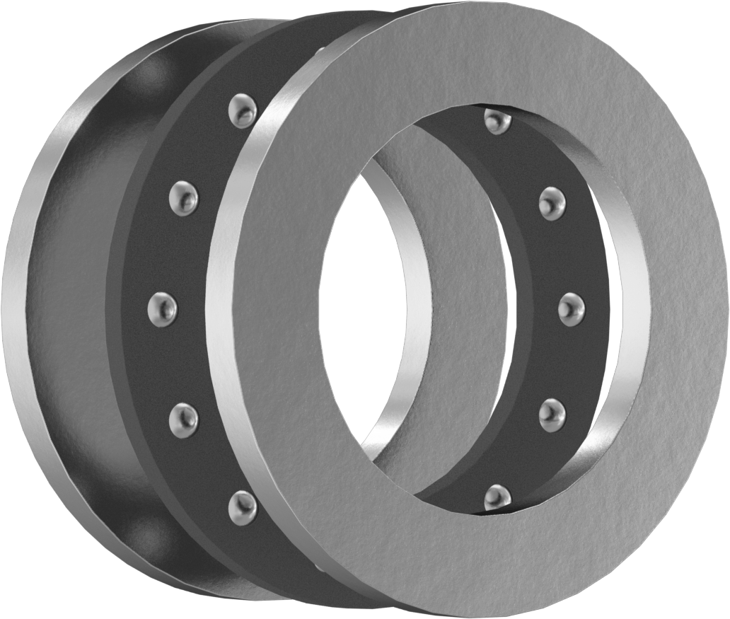 Eksenel Bilyalı Rulman, Paslanmaz Çelik, 1-1/4" Mil Çapı için