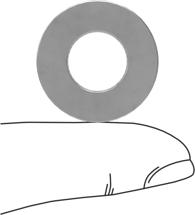 Eksenel Bilyalı Rulman, Çelik, 12 mm Şaft Çapı için, 24 mm OD, 6,35 mm Kalınlık