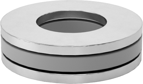 Eksenel Bilyalı Rulman, Çelik, 12 mm Şaft Çapı için, 24 mm OD, 6,35 mm Kalınlık