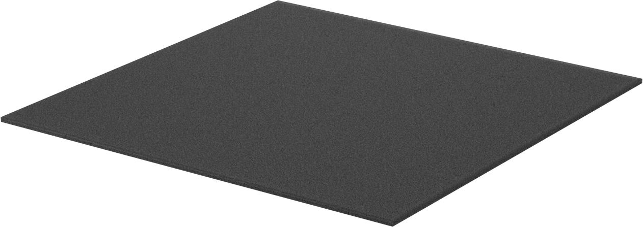 Statik Kontrol Kimyasal Dirençli Polietilen Köpük, İletken Levha, 12" x 12", 1/8" Kalınlık