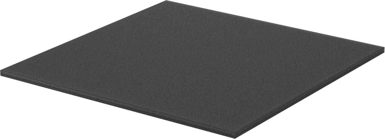 Statik Kontrol Kimyasal Dirençli Polietilen Köpük, İletken Levha, 12" x 12", 1/4" Kalınlık