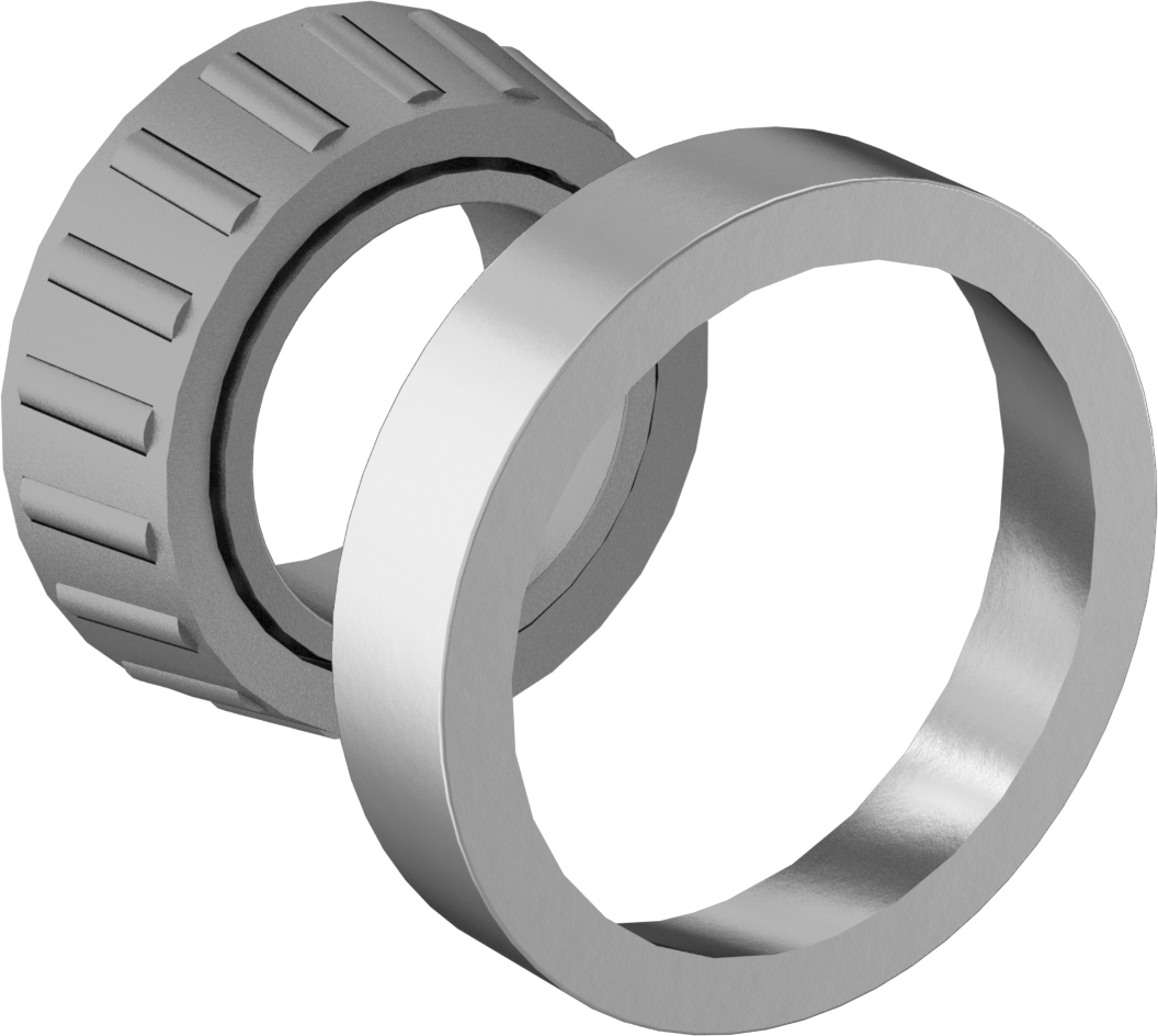Çinko Kaplı Çelik Halkalı Konik Makaralı Rulman, Ticaret No. L44649/L44610, 1-1/16" Mil Çapı için