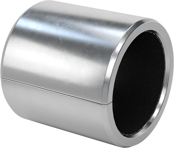 Kuru Çalışmalı Metal Takviyeli PTFE Kovanlı Rulman, Çelik Kabuk ile, Bronz Sırtlı, 8 mm Mil Çapı için, 10 mm Uzunluk