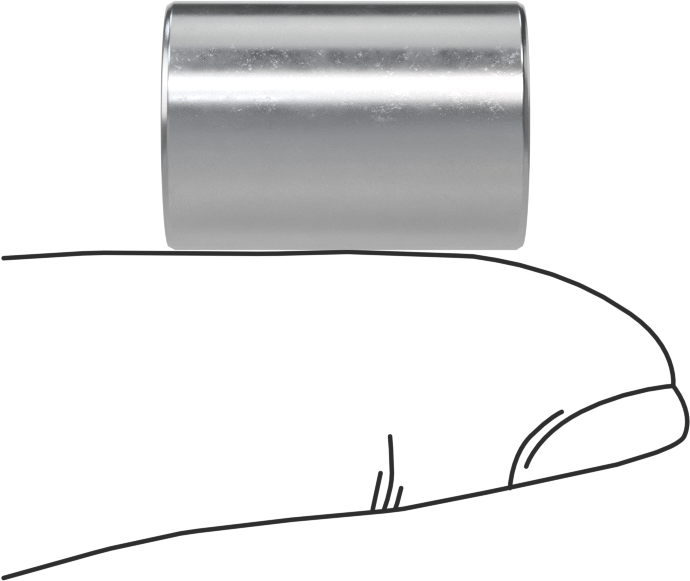 Kuru Çalışmalı Metal Takviyeli PTFE Kovanlı Rulman, Çelik Kabuk ile, Bronz Sırtlı, 12 mm Mil Çapı için, 20 mm Uzunluk