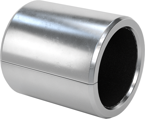 Kuru Çalışmalı Metal Takviyeli PTFE Kovanlı Rulman, Çelik Kabuk ile, Bronz Sırtlı, 7 mm Mil Çapı için, 10 mm Uzunluk