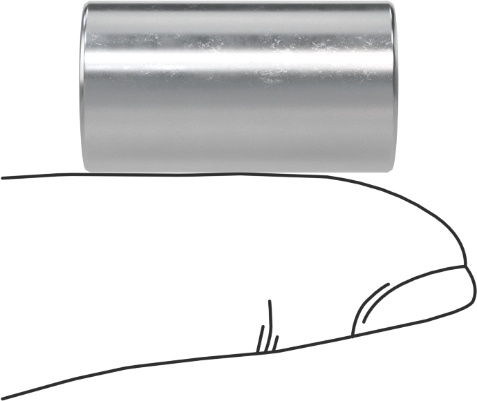 Kuru Çalışmalı Metal Takviyeli PTFE Kovanlı Rulman, Çelik Kabuk ile, Bronz Sırtlı, 12 mm Mil Çapı için, 25 mm Uzunluk