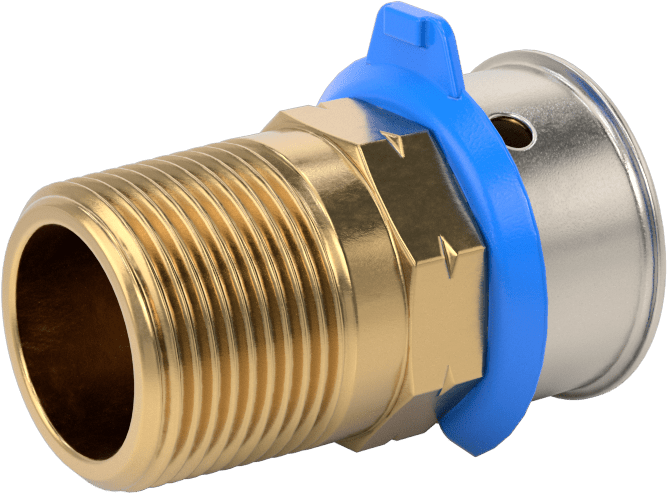 İçme Suyu için Presle Bağlanan Bağlantı Parçası, Adaptör, 3/4 Bakır Boru Boyutu Dişi x 1/2 NPT Erkek