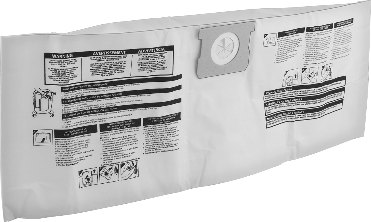 Numara 919-64 Shop-VAC® Elektrikli Süpürgeler için İnce Toz Toplama Torbaları