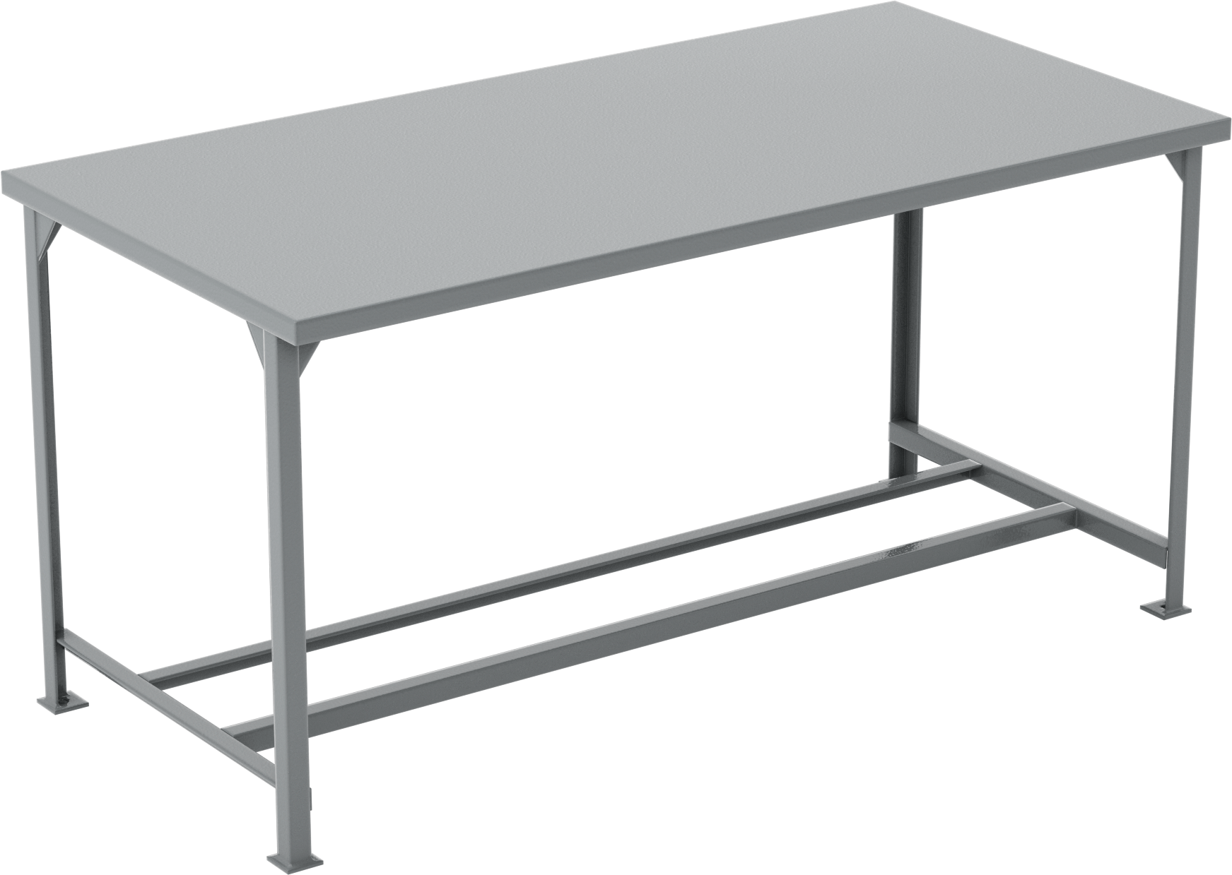 Ağır Hizmet Tipi Sabit Masa, Çelik, 36“ Yükseklik x 72” Genişlik x 36" Derinlik